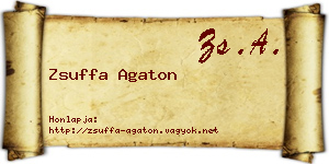 Zsuffa Agaton névjegykártya